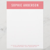 編集可能なモダンヘッダ色を持つ名前 レターヘッド (正面)