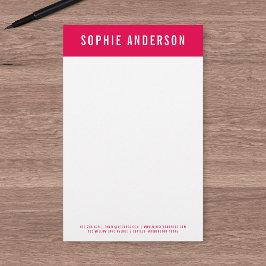編集可能なモダンヘッダ色を持つ名前 便箋