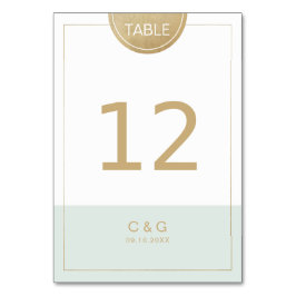 編集可能なモダンミニマリスト表の番号 テーブルナンバー