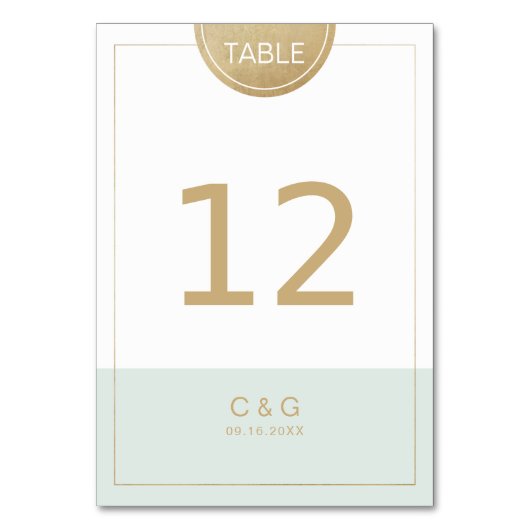 編集可能なモダンミニマリスト表の番号 テーブルナンバー (正面)