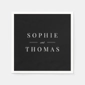 編集可能なモダン色クラシックの結婚 スタンダードカクテルナプキン (正面)