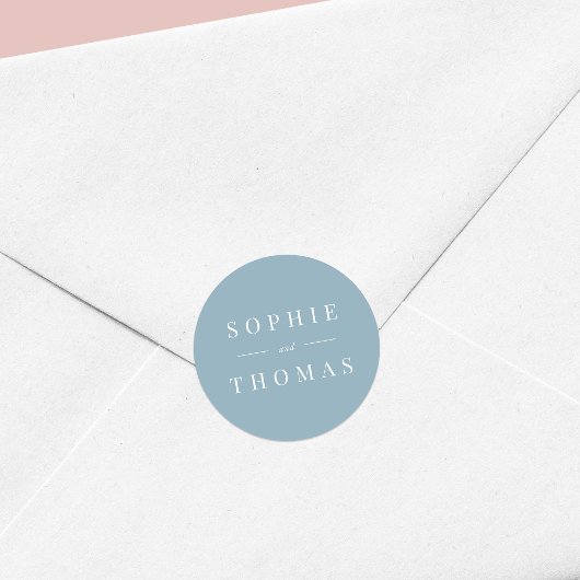 編集可能なモダン色クラシックの結婚 ラウンドシール