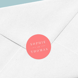 編集可能なモダン色クラシックの結婚 ラウンドシール