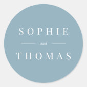 編集可能なモダン色クラシックの結婚 ラウンドシール (正面)