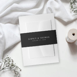 編集可能なモダン色クラシックの結婚 招待状ベリーバンド