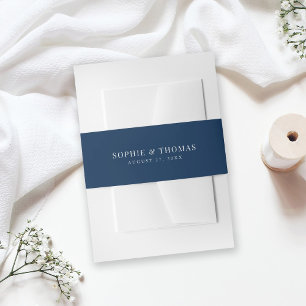 編集可能なモダン色クラシックの結婚 招待状ベリーバンド