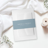 編集可能なモダン色クラシックの結婚 招待状ベリーバンド