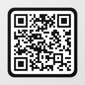 編集可能なモダンQRコード | 黒白または任意の色 ウィンドウサイン (シート)