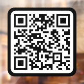 編集可能なモダンQRコード | 黒白または任意の色 ウィンドウサイン (シート2)
