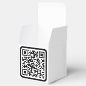 編集可能なモダンQRコード | 黒白または任意の色 フェイバーボックス (オープン)