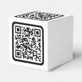 編集可能なモダンQRコード | 黒白または任意の色 フェイバーボックス (裏面サイド)