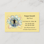 編集可能なライフコーチ物理チューター 名刺 (正面)