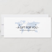 編集可能なラップランド飛行機チケット、ラップランドトリップ 招待状 (裏面)