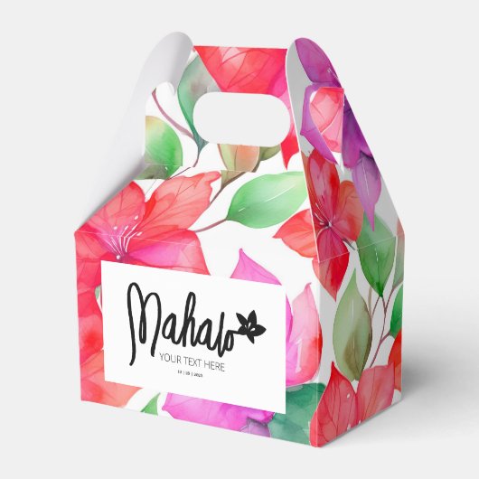 編集可能なラベルフローラパーティの好意パッケージ フェイバーボックス (正面サイド)