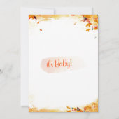 編集可能なリトルパンプキンベイビーシャワー招待状 招待状 (裏面)