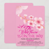 編集可能なリトルワイルドフラワーベビーシャワー招待状 招待状 (正面/裏面)