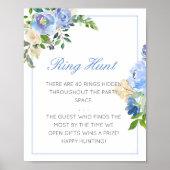 編集可能なリングハント ブライダルシャワー ゲーム ポスター (正面)