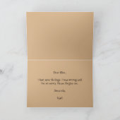 編集可能なレターのタイル申し訳ない謝罪カード カード (内部)