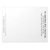 編集可能なレターヘッドメモ帳 ノートパッド (正面)