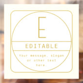 編集可能なレトロモダンなデザインテンプレート ゴールド＆ホワイト ウィンドウサイン (シート2)