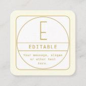 編集可能なレトロモダンなデザインテンプレート ゴールド＆ホワイト エンクロージャーカード (正面)