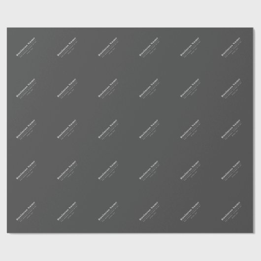 編集可能なレトロモダン テキスト テンプレート | ダークグレー ラッピングペーパー (フラット)