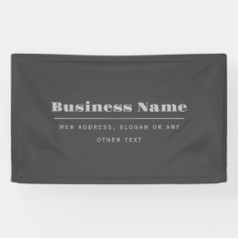 編集可能なレトロモダン テキスト テンプレート | ダークグレー 横断幕