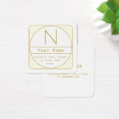 編集可能なレトロモダン-デザインテンプレート金ゴールドと白 (デスク)