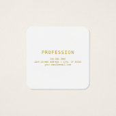 編集可能なレトロモダン-デザインテンプレート金ゴールドと白 (裏面)