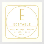 編集可能なレトロモダン-デザインテンプレート金ゴールドと白 ウィンドウサイン (シート)