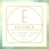 編集可能なレトロモダン-デザインテンプレート金ゴールドと白 ウィンドウサイン (シート3)