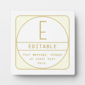 編集可能なレトロモダン-デザインテンプレート金ゴールドと白 フォトプラーク (正面)