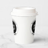 編集可能なロゴありがとうお名前&ビジネス名 紙コップ (右)