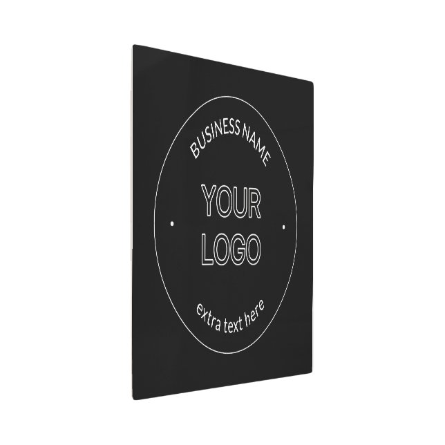 編集可能なロゴの置き換えと会社名 |黒 メタルプリント (3/4)