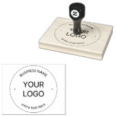 編集可能なロゴの置き換えと会社名 |黒 ラバースタンプ (押印)