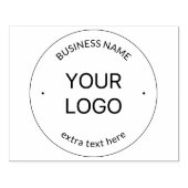 編集可能なロゴの置き換えと会社名 |黒 ラバースタンプ (インプリント)