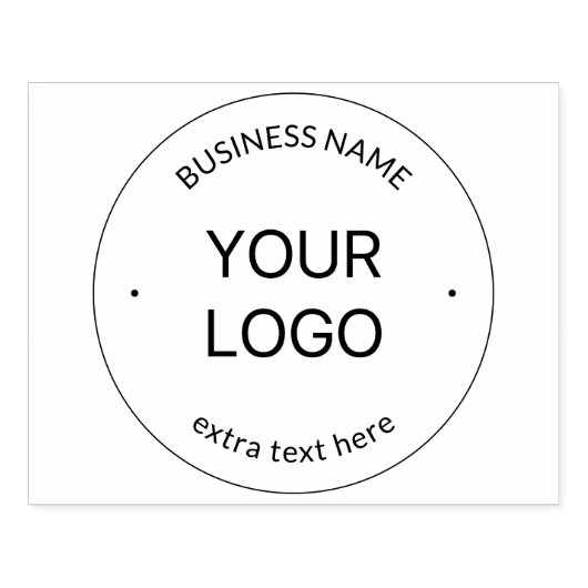 編集可能なロゴの置き換えと会社名 |黒 ラバースタンプ (インプリント)