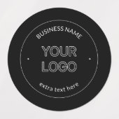 編集可能なロゴの置き換えと会社名 |黒 ラベル (デザイン2)