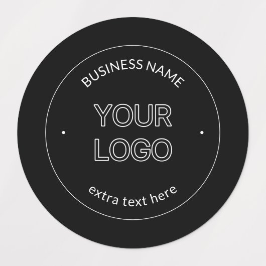 編集可能なロゴの置き換えと会社名 |黒 ラベル (デザイン2)