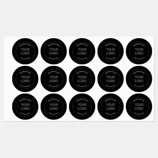 編集可能なロゴの置き換えと会社名 |黒 ラベル (シート)