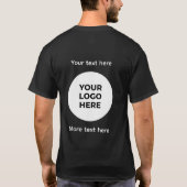 編集可能なロゴテキストTシャツデザイン Tシャツ (裏面)