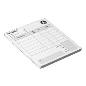 編集可能なロゴ請求書 ノートパッド (アングル)