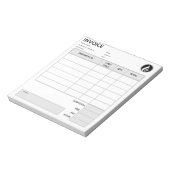 編集可能なロゴ請求書 ノートパッド (回転)