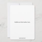 編集可能なロマンチックな水彩画のバラ シルバーフレーム 招待状 (裏面)