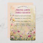 編集可能なワイルドフラワー ファミリー リユニオン パーティー 招待状 (正面/裏面)