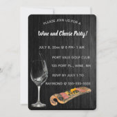 編集可能なワインとチーズのパーティー招待状 招待状 (正面)