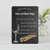 編集可能なワインチーズパーティー 招待状 (スタンド正面)