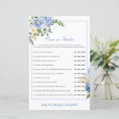 編集可能な上または下のブライダルシャワーゲーム (スタンド正面)