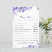 編集可能な上または下のブライダルシャワーゲーム (スタンド正面)