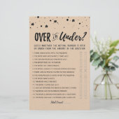 編集可能な上または下ブライダルシャワーゲーム (スタンド正面)